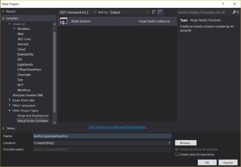 Visual Studio Solution Setup