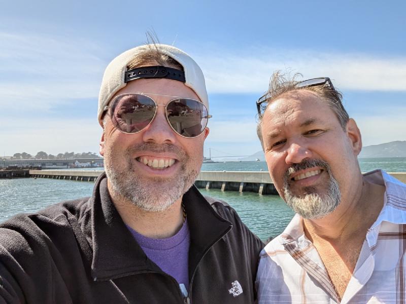 Keith with Deloitte&rsquo;s Evan Erwee prior to RSA 2026 in San Francisco