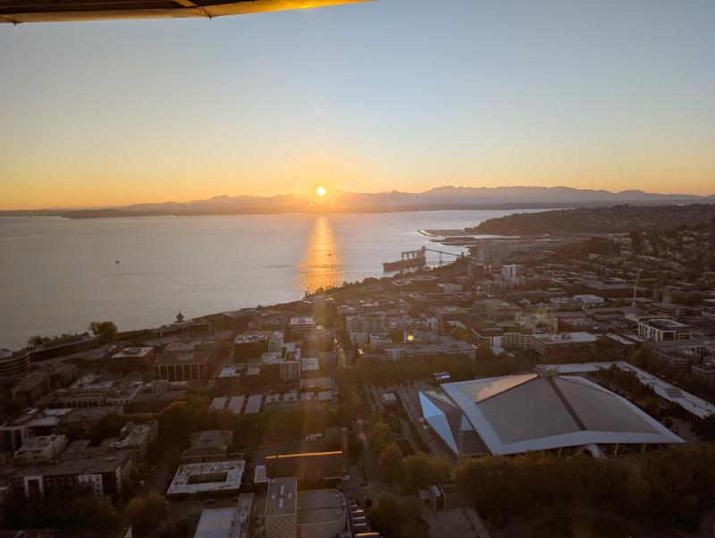 Elliott Bay at sunset, three days before I wrote the teardown record.